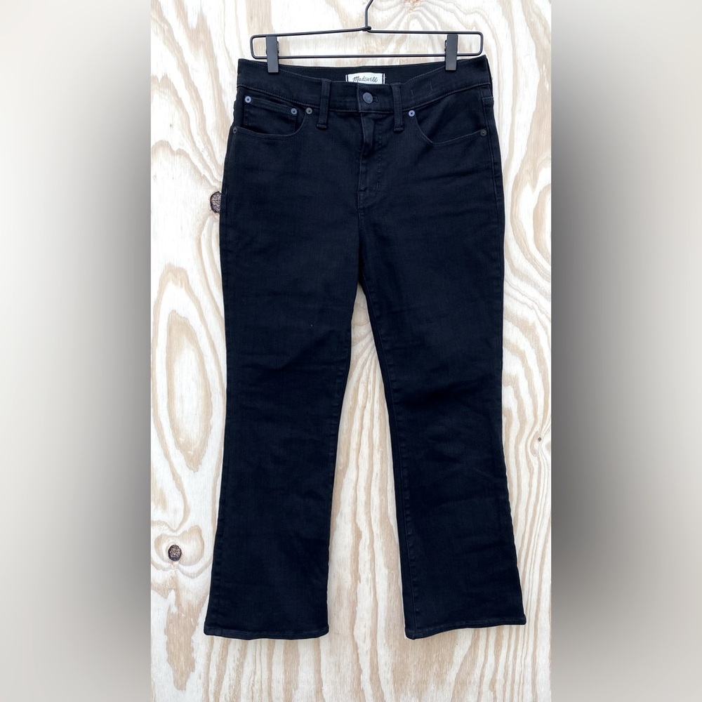 Madewell Black Mid Rise Kick Out Jean Size 29